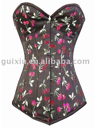 sexy Beautiful Red Cherry Pattern Corset