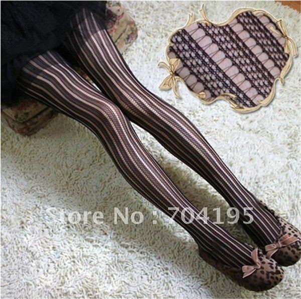 Sexy black Stockings  Jacquard Star panythose Straight mesh  socks Wholesale and retail