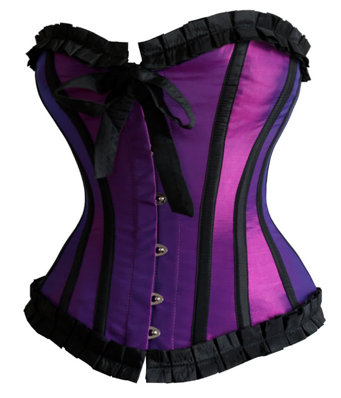 Sexy Body Purple strapless Lace Up Bustier Woman Body slimming underwear Valentine's Day corset