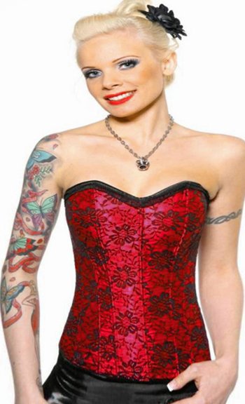 sexy corset chapper bustier ( size s-2xl )Y5798 in satin stell bone