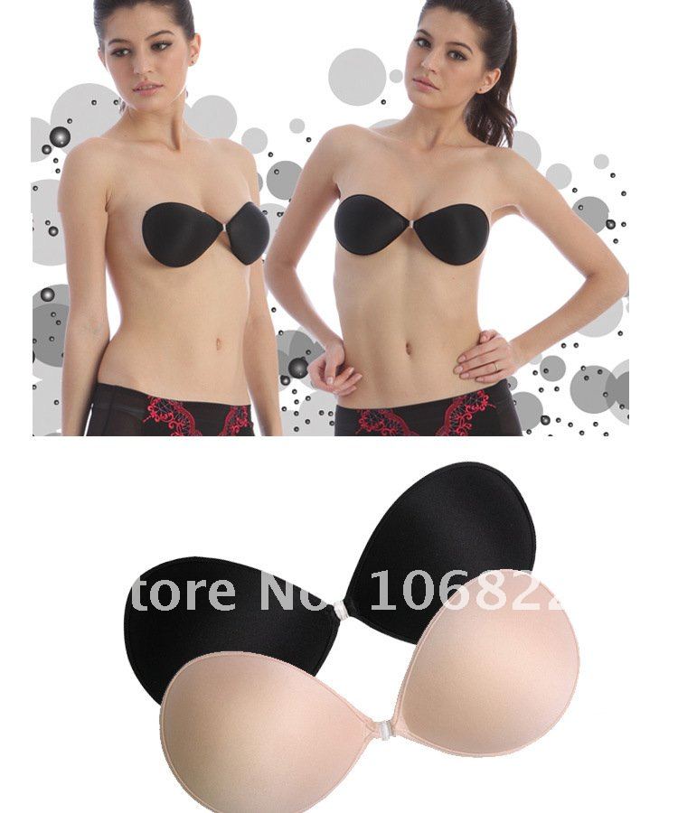 Sexy Cotton Silicone Adhesive Sticky Breast Push Up Strapless Bra Free Shipping  SL00061