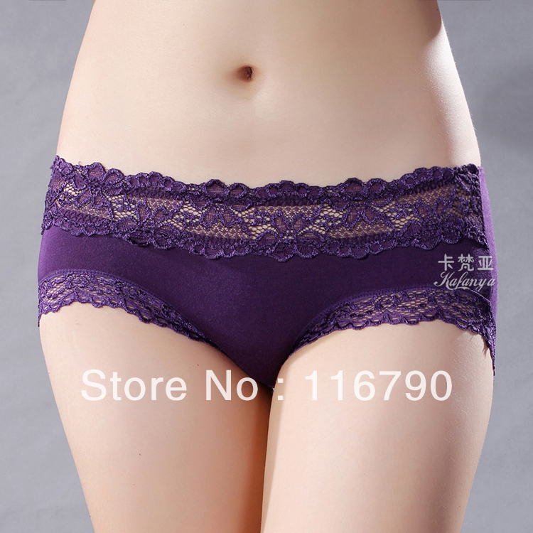 Sexy Cozy Clothes Lingerie Women Underwear Briefs Lace Panties 4 Colors Free Shipping