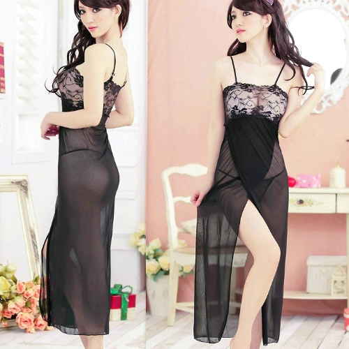 Sexy dress, women's suspenders, transparent nightgown, lace pajamas