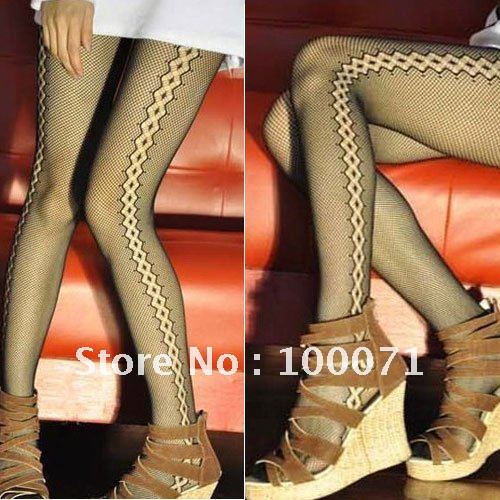 Sexy Fishnet Stockings Sides Seam Pattern Pantyhose Tights  [20796|01|01]