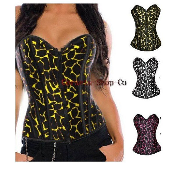 Sexy Full Steel Boned Corset Bustier TOP Tight Lacing Waist Training Sz S-2XL