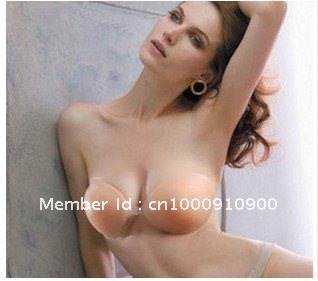 Sexy  Invisible Thicker Gathered Bra Self-Adhesive Strapless Silicone Breast Bra  Reusable comfortable