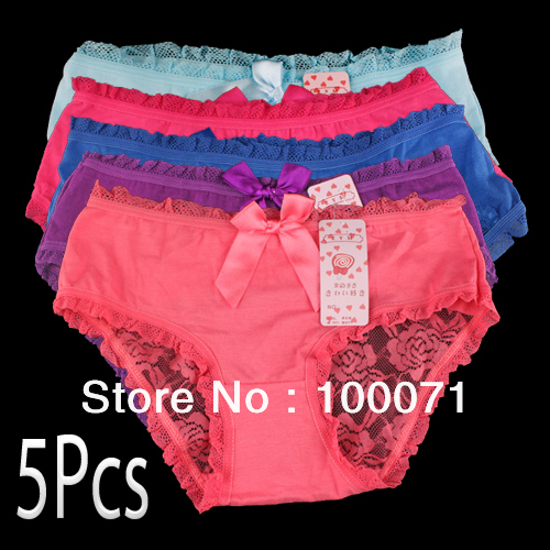 Sexy Lace Cozy Lingerie Panties Briefs Underwear 5Pcs  [5044|01|01]