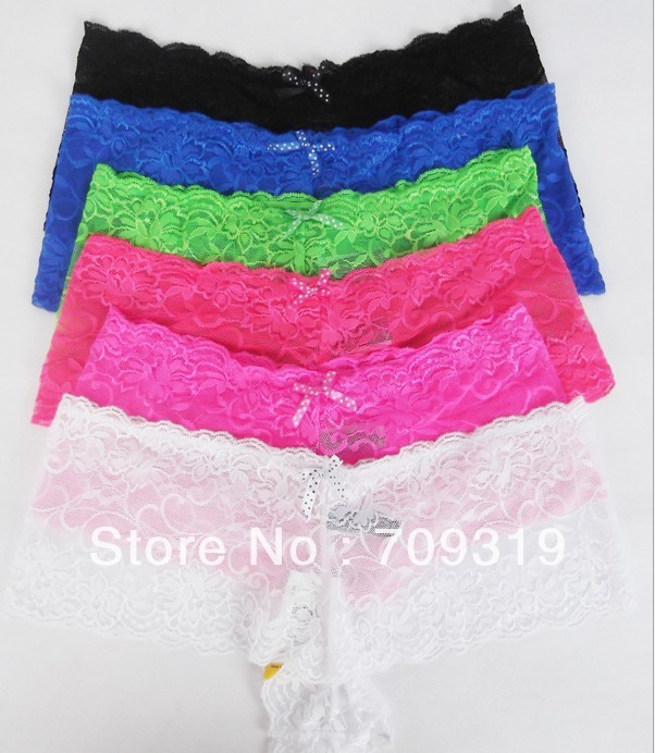 Sexy lace knickers lacy panty boxer high quality Free shipping