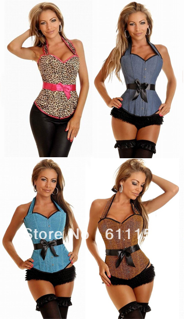 sexy  Lace up corsets Sexy Lingerie Costume Corset Bustier skirt ladies' camisole Lingerie