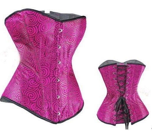 Sexy Lace up Overbust Full Steel Boned Bustier Corset Waist Training Corset