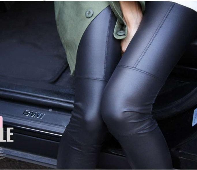 Sexy Ladies Faux Leather Black Leggings Fashion Pants Black Trousers Tights NEW Free Shipping WHK013