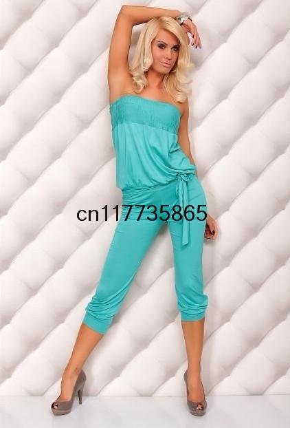 Sexy Ladies' Green lingerie Jumpsuit Catsuit Free Shipping Cheap women's 3/4 Romper 4005 High Quality