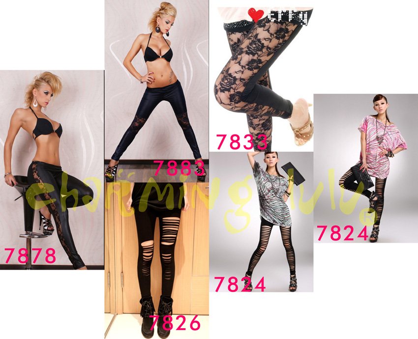 Sexy Ladies Leggings (166) Tight Leggings For Women,Back Rhinestone Fashion Jeggings Legging,Tattoo Stockings +Free Shipping