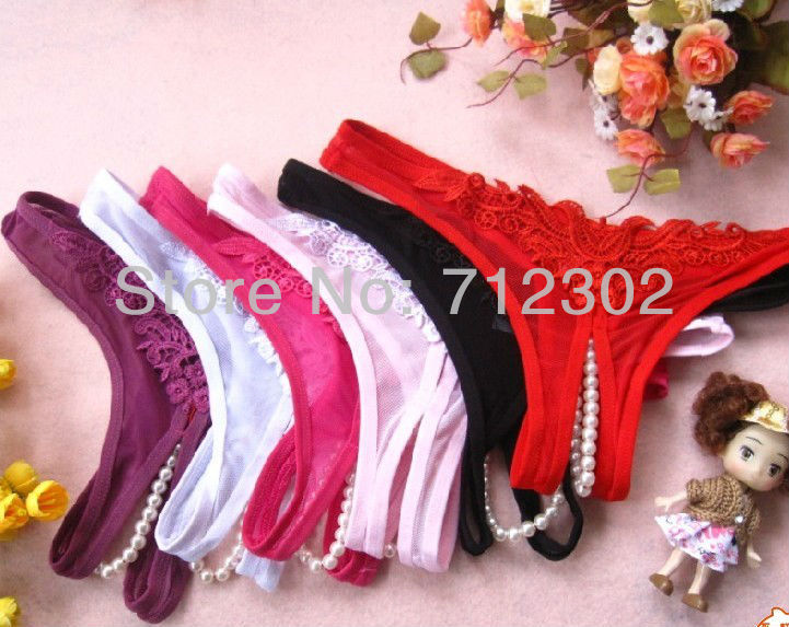 Sexy Ladies Open Crotch Thongs G-string V-string Panties Knickers Underwear 5 Color Free Shipping