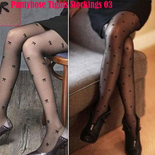 Sexy Lady Bowknot Pattern Pantyhose Tights Stockings 03   [20801|01|01]