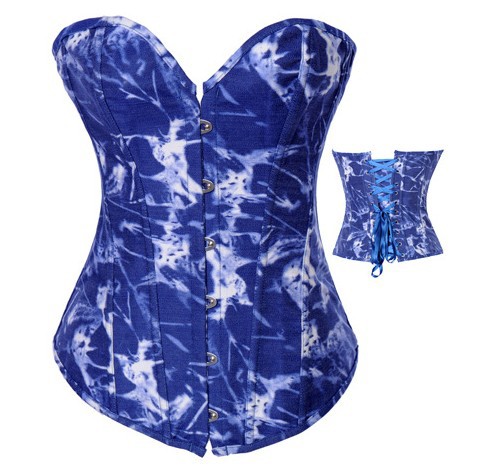 Sexy Lady  Bustiers & Corsets Blue Figure Sexy Lingerie