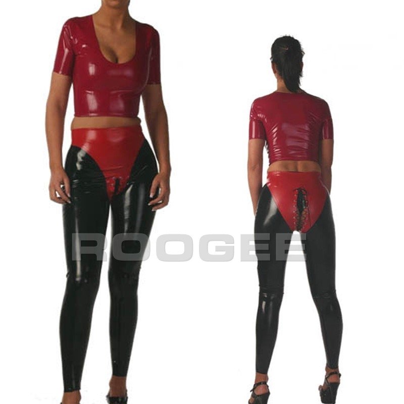 sexy latex costume monkey jacket w/pant