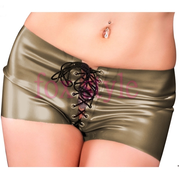 sexy latex hot pants nature rubber latex boxer shorts