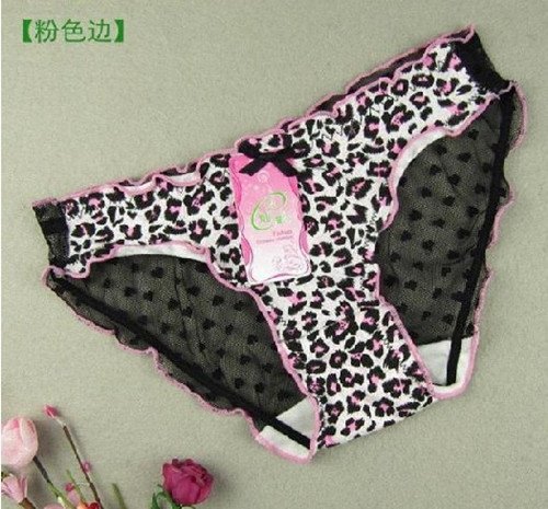 Sexy leopard cotton underwear 7053 Free shipping