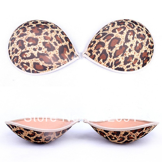 Sexy leopard Invisible Self-Adhesive Strapless Backless Silicone Bra