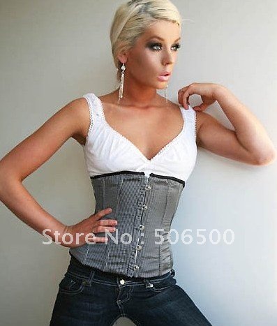 sexy lingerie corset party costume Waist Cincher Underbust Corset with G-String