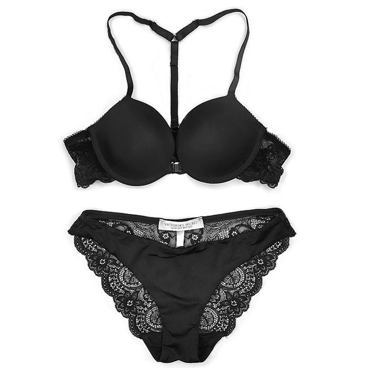 sexy lingerie Underwear b cup front opening buckle sexy lace push up bra set