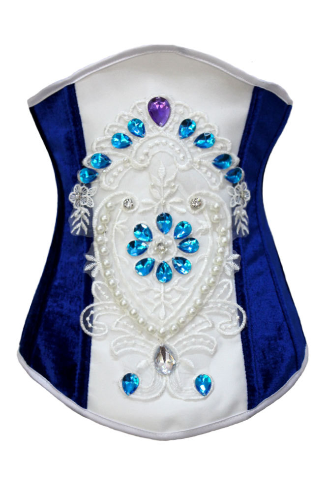 Sexy lingerieSapphire Diamond Embedded Flannelette Underbust Corset