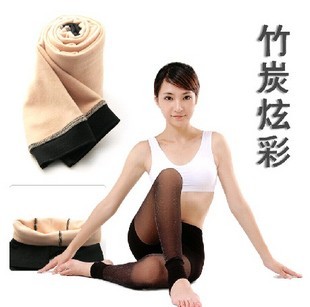 Sexy meat bamboo double layer Core-spun Yarn warm pants legging ankle length trousers pedal pants