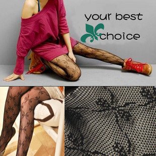 Sexy mesh pantyhose fishnet stockings net pants mesh tights bow