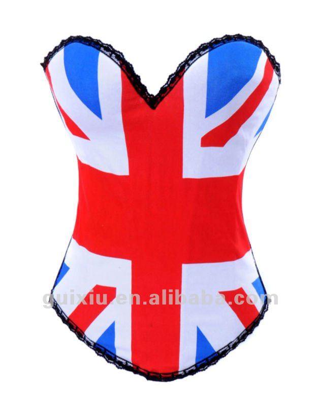 sexy new and cheap Flag of United Kingdom Corset