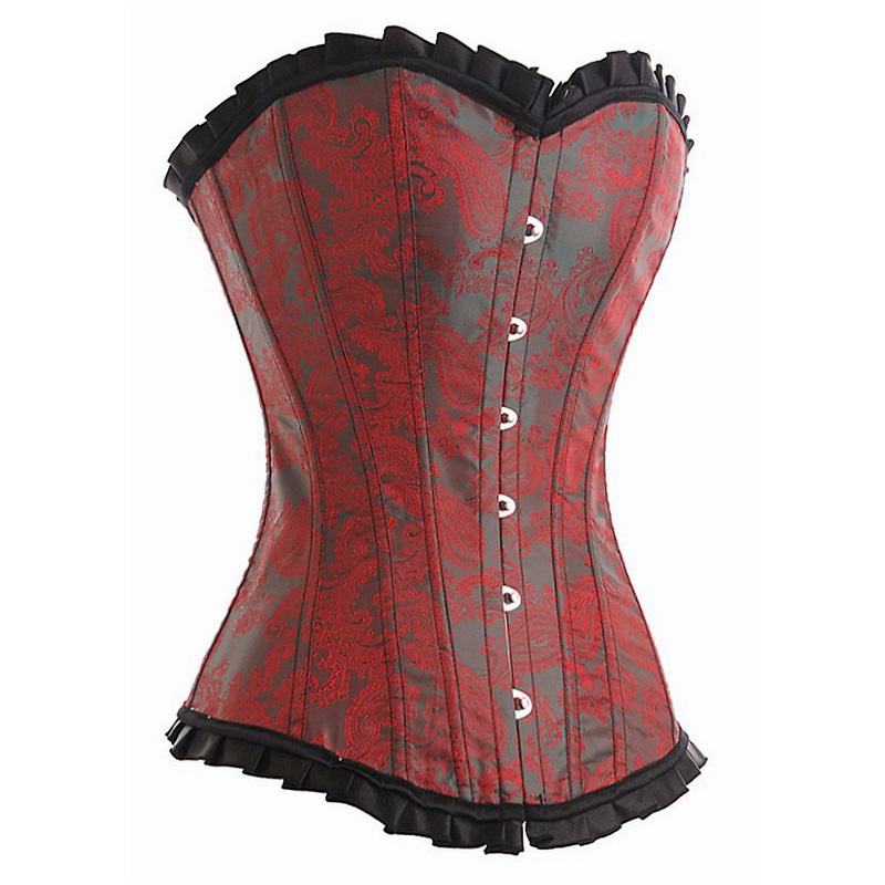 Sexy red brocade Corset Bustier G-string lingerie wholesales, body lift shaper, sexy underwear Free shipping!!