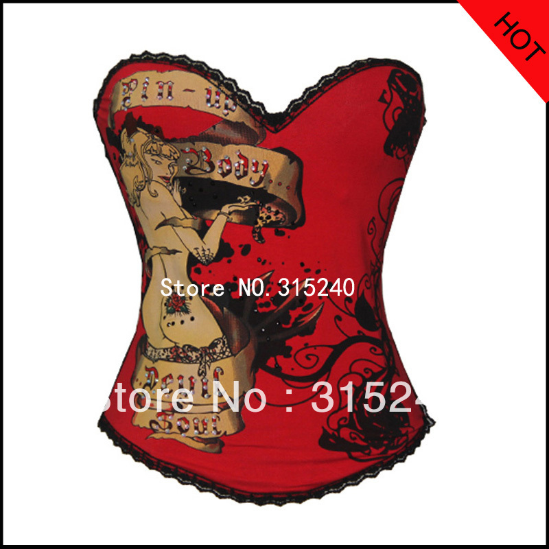 Sexy red womens corsets