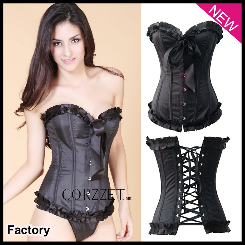 sexy satin black/red/blue/purple lace bodysuit corset bustiers free shipping on sale corset