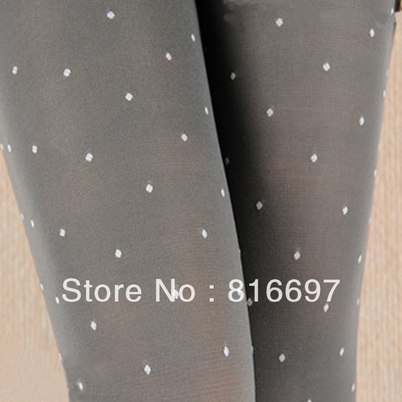 Sexy socks female thickening stockings rompers polka dot pantyhose thick autumn and winter female socks