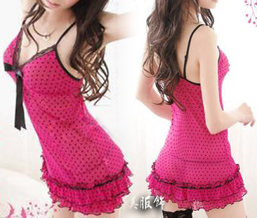 Sexy spaghetti strap short skirt T small panties temptation women's underwear sleepwear dress lounge q9415