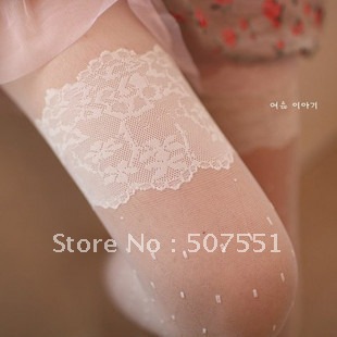 Sexy stovepipe stockings ultra-thin pantyhose female lace leg basic plus size socks