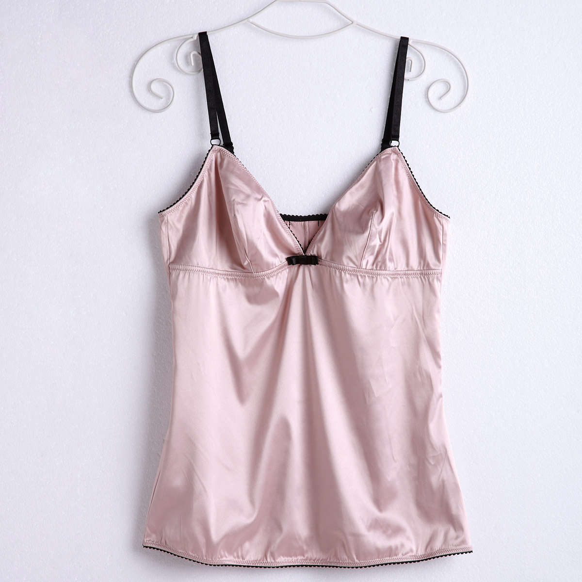 Sexy temptation faux silk spaghetti strap vest nightgown female sleepwear fa0004 Free shipping