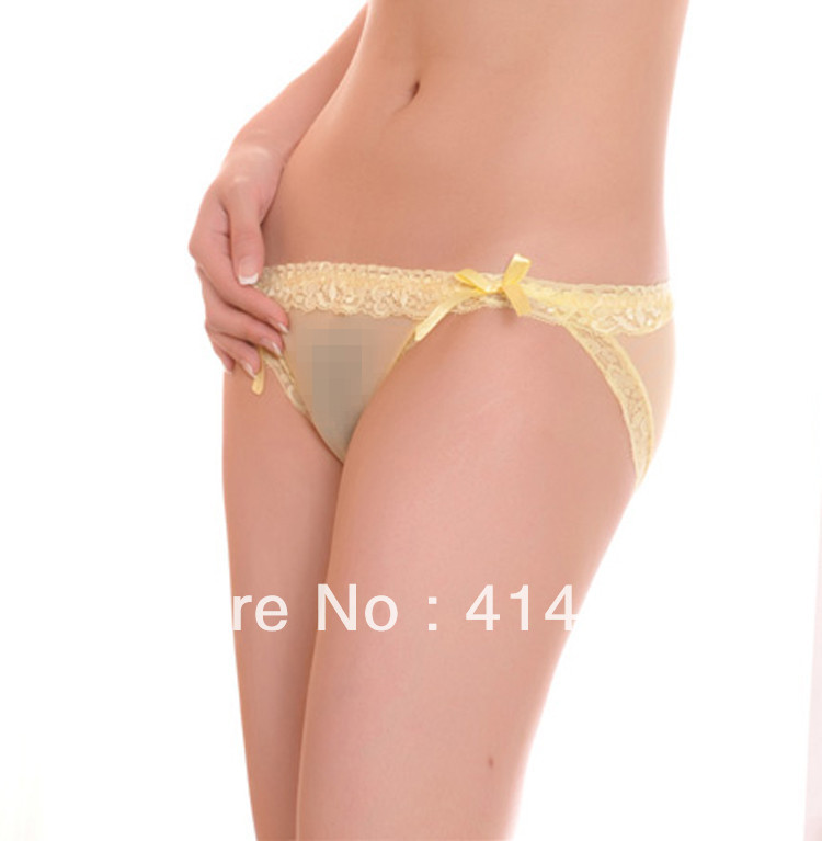 sexy transparent panties fashion gauze lace decoration women's trigonometric panties women's low-waist pants