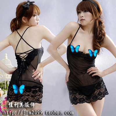 Sexy tulle spaghetti strap short skirt panties have women's underwear sleepwear nightgown set q4622