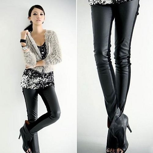 Sexy Women's  Faux Leather Wet Look PU Tight Leggings Shiny Pants P1054  [30483|01|01]