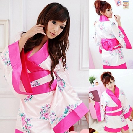 Sexy women's print kimono temptation robe bathrobes stage clothing performance wear costume photography services