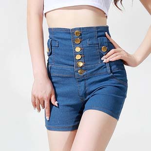 Sexy Womens High Waist Denim Shorts 2013 Spring Summer Fashion Ladies Short Jeans Free Shipping