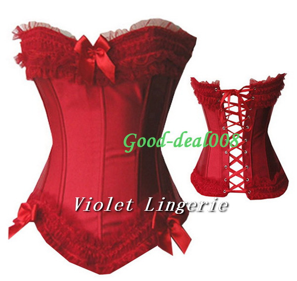 Shapewear , straitest sexy corset , royal red shaper , faux silk 070