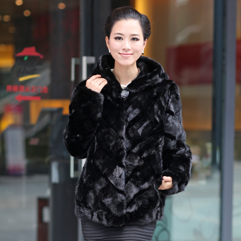 Sheep 2012 mink fur medium long-sleeve mink hat 6054