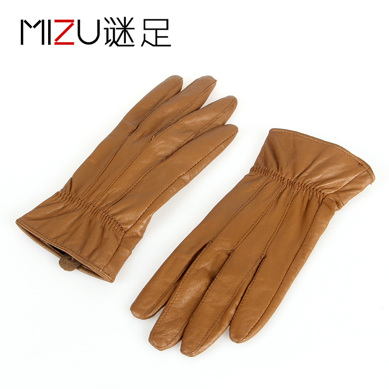 Sheepskin gloves design female short leather gloves spring and autumn women's genuine leather gloves