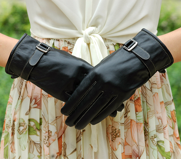 Sheepskin gloves women's gloves women's genuine leather gloves