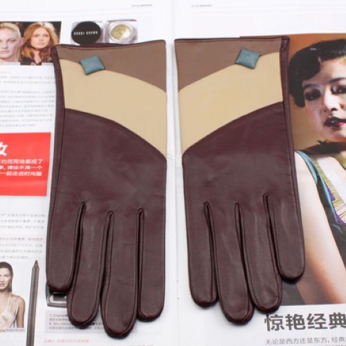 Sheepskin women's genuine leather gloves thermal