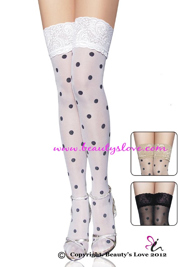 Sheer thigh highs stocking with Point design,Sexy Stockings wholesale retail sexy hosiery Item NO.:B 2080