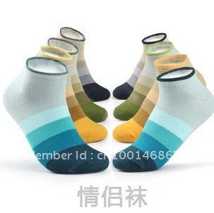 Ship socks short socks gradual change color summer shallow mouth cotton cotton men and women couples socks