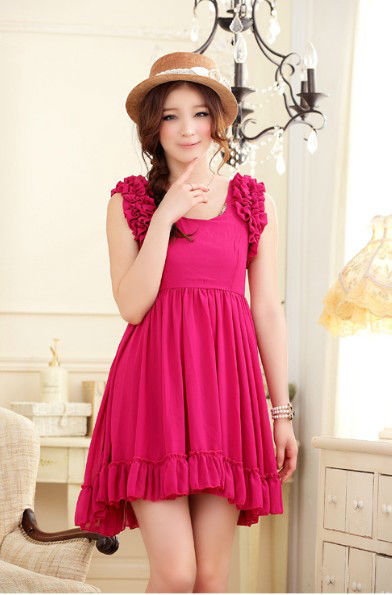 (Shipping Free!!) 2013 New Arrival Princess Lantern Sleeve Length Chiffon Dress 9206